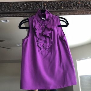 J. CREW RUFFLE TANK BLOUSE